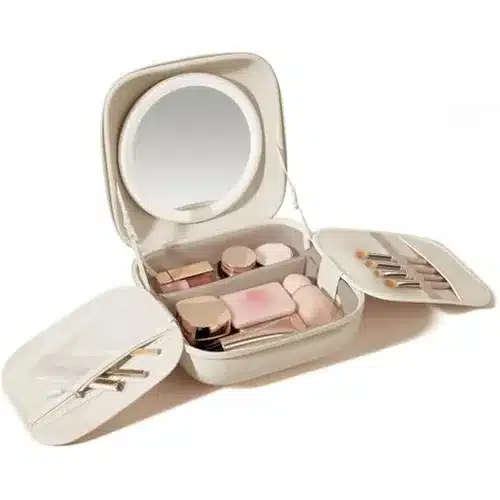 GlowNest Travel Makeup Organizer Case